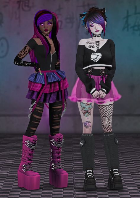 Gothic Hairstyles, Sims 4 Game Mods, Sims 4 Cc Folder, Scene Outfits, Sims 4 Characters, Avakin Life, Sims 4 Collections, Scene Emo, Scene Kids