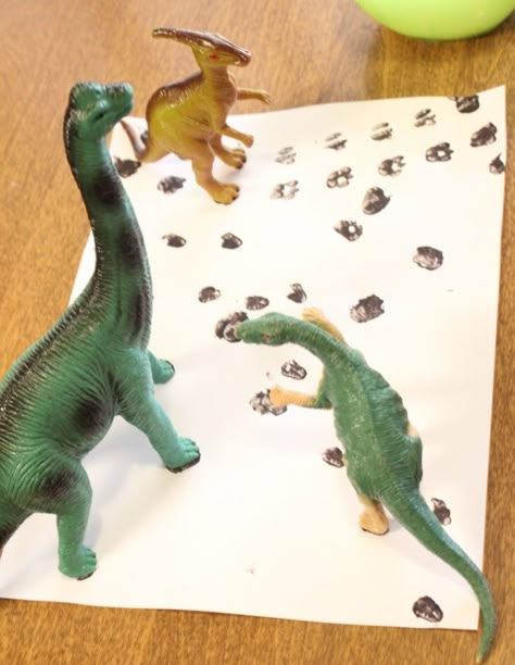 Dinosaur Tracks Matching Activity - What dinosaur made what tracks? A fun, hands on matching activity for those boys that love dinosaurs! Dinosaur Lesson, Dinosaur Projects, Dinosaurs Preschool, Dinosaur Tracks, Dinosaur Activities, Dinosaur Crafts, Matching Activity, Preschool Themes, Dinosaur Theme