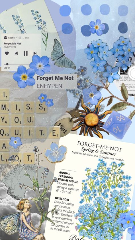 #forgetmenot #blue #flowers #aesthetic #wallpaper Forget Me Not Aesthetic Wallpaper, Blue Flowers Aesthetic Wallpaper, Blue Flowers Aesthetic, Flores Wallpaper, Forget Me Nots Flowers, Not Wallpaper, Blue Flower Wallpaper, Widget Design, Collage Board