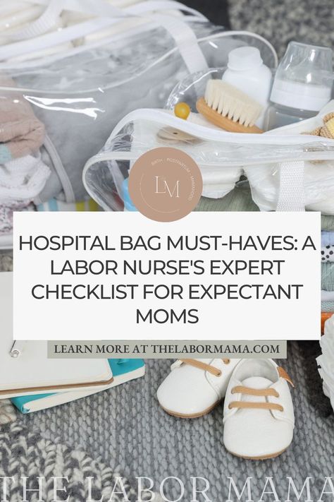 Don't miss a thing with our expert hospital bag checklist from a Labor Nurse. Our blog post guides you through essential items and handy extras for labor and postpartum. Trust in the wisdom of a professional who knows what moms need most! Labor Go Bag, Labor Essentials Hospital Bag, Mommy Bag For Hospital Gift, What To Pack In A Hospital Bag For Labor, What To Take To Hospital For Delivery, Packing List For Hospital Bag, Hospital Bag First Time Mom, Must Have For Hospital Bag Mom, Must Have Hospital Bag New Moms