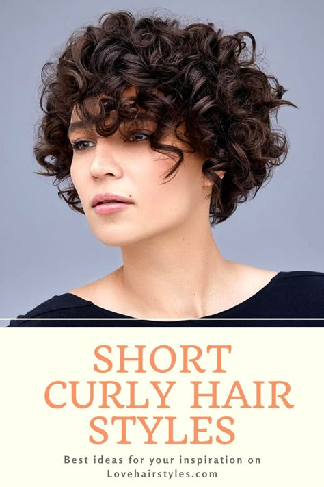 Short Curly Bob Haircuts With Layers, Short Curly Hair 2023 Trends, Medium Hair Styles For Curly Hair, Short Hairstyles For Women Over 50 Curly, Short Curly Haircut For Round Faces, Women’s Curly Hair Styles, Short Hair Styles For Thick Curly Hair, Shorts Curly Hairstyles, 2023 Short Curly Hair Trends For Women