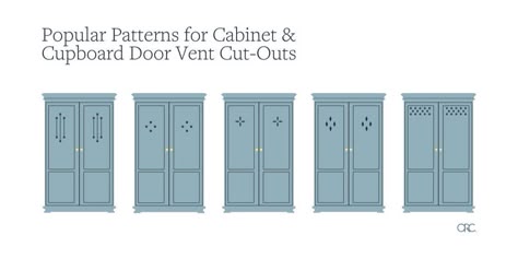 Cut-Out Vent Holes in Cabinet & Cupboard Doors, Explained — ONE ROOM CHALLENGE® Cabinet Ventilation Hole Design, Ventilated Cabinet Doors, Cabinet Vent Holes, Vented Cabinet Doors, Holes In Cabinet Doors, Porch Mudroom, Cabinet Ventilation, House Mudroom, Cornwall House