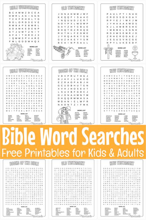 Free Printable Bible Word Searches Sunday School Activity Sheets, Free Sunday School Printables, Bible Activity Sheets, Sunday School Worksheets, Free Bible Printables, Sunday School Printables, Printable Bible Activities, Kids Word Search, Bible Word Searches