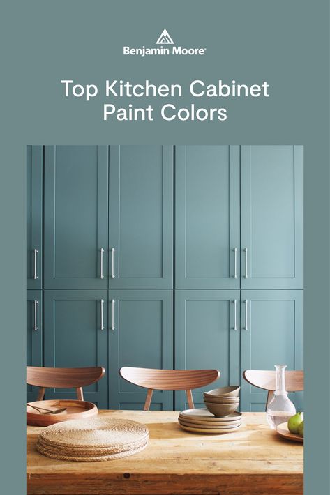 Benjamin Moore Kitchen Cabinet Colors 2023, Kitchen Cabinet Color Ideas Benjamin Moore, Benjamin Moore Paint Colors For Kitchen Cabinets, Benjamin Moore Painted Kitchen Cabinets, Dual Coloured Kitchen Cabinets, Kitchen Cabinets Paint Ideas, Coloured Cabinets Kitchen, Paint For Kitchen Cabinets Shades, Bold Kitchen Colors For Walls