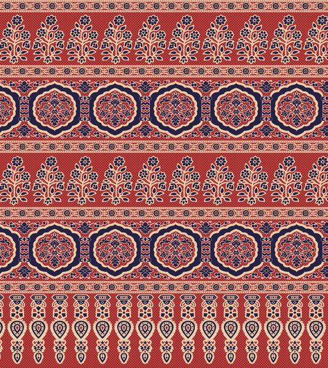 Ajrakh Prints Border, Ajrakh Butta, Ajrakh Prints Pattern, Ajrakh Border, African Batik Fabric, African American Quilts, Kalamkari Fabric, Toile Wallpaper, Ajrakh Prints