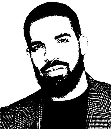 Drake Stencil, Drake Silhouette, Drake Black And White, Drake Drawing, Stippling Drawing, Shadow Photos, Silhouette Stencil, Retro Futurism, Drawing Poses