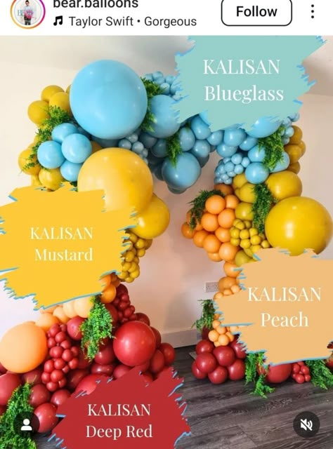 Balloon Garland Color Combinations, Birthday Balloon Colour Combinations, Ballon Color Combinations, Balloon Mix Color Chart, Balloon Color Combinations, Kalisan Balloons Colors, Balloon House, Balloon Backdrop, Balloon Wall