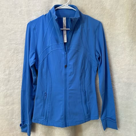 Lululemon Define Jacket - Blue Nile - Size 8 - Never Worn! Lululemon Define Jacket Collection, Lulu Align Jacket, Blue Define Jacket, Align Jacket, Cute Lululemon Outfits, Lululemon Fits, Lulu Jacket, Preppy Athletic, Anna Claire