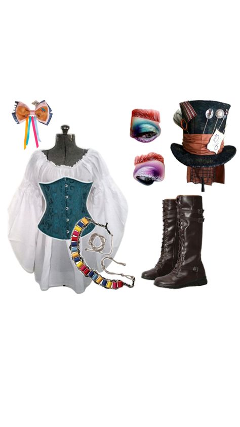 Mad Hatter Costume Female, Halloween Mad Hatter, Mad Hatter Outfit, Mad Hatter Halloween Costume, Hatter Costume, Mad Hatter Costume, Alice In Wonderland Costume, Wonderland Costumes, Halloween Costume Outfits