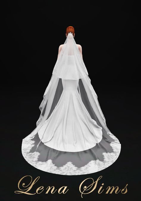 [Lena Sims] Lena Wedding Veil Ver.2 | Atelier Lena on Patreon Sims 4 Cc Wedding Viel, Sims4 Wedding Veil, Sims 4 Wedding Vail Cc, Veil Cc Sims 4, Sims 4 Wedding Accessories, Ts4 Wedding Cc, Sims Wedding Cc, Sims 4 Wedding Cc, Sims 3 Wedding