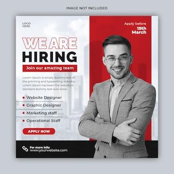 Premium PSD | Digital marketing social media we are hiring job instagram or facebook promotion post design tempate Hiring Flyer, Desain Merek, Hiring Poster, Job Poster, Education Poster Design, Certificate Design Template, Job Vacancy, Flyer Design Inspiration, Marketing Flyers