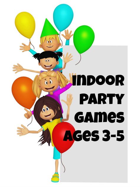 Looking for fun DIY ideas to make your preschooler's next birthday bash a smashing success? Check out these indoor party games for kids for ages 3-5! Toddler Birthday Games, Incredible Birthday Party, Party Games Indoor, Outdoor Tea Party, Indoor Party Games, Toddler Party Games, Indoor Birthday Parties, Awesome Party Ideas, Indoor Birthday