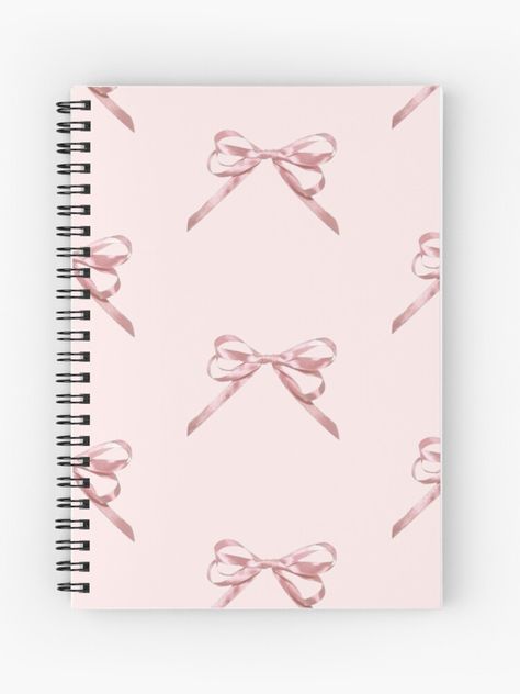 "Coquette Pink Bow" Spiral Notebook for Sale by h0tc0utureshop Office Tools, Custom Stationary, Pink Notebook, Coquette Pink, Dream School, Appointment Book, Cute Notebooks, Fall Crafts For Kids, Notebook Design