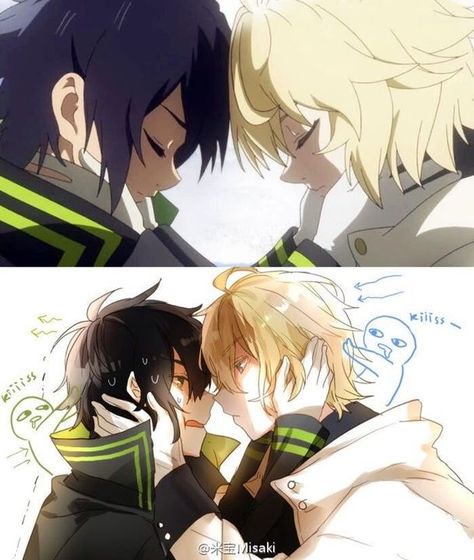 ❤️Yaoi and Yuri ship(+18)❤️(Request Open) - Mikayuu - Wattpad Mikaela Hyakuya, Valentines Art, Seraph Of The End, Owari No Seraph, Art Happy, Tokyo Ghoul, Anime Fanart, Anime Memes, Anime Funny