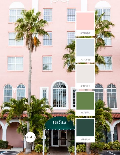 Beverly Hills Hotel Color Palette, Jungalow Color Palette, Palm Springs Colour Palette, East Coast Color Palette, Key West Color Palette, French Riviera Color Palette, Muted Tropical Color Palette, Charleston Color Palette, Palm Beach Color Palette