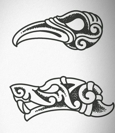 Norse Raven Design, Celtic Dragon Design, Viking Flash Tattoo, Tyr Tattoo Norse Mythology, Viking Snake Tattoo, Norse Animals, Nordic Tattoo Design, Pictish Tattoo, Norse Patterns