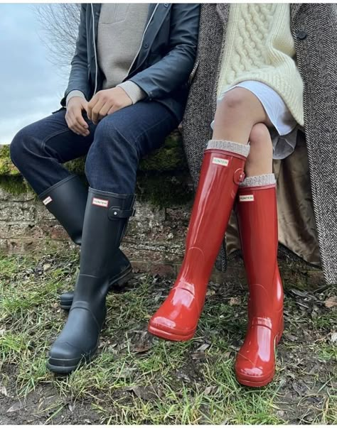 Wellies Outfit, Rain Boot Outfit, Hunter Boots Outfit, Hunter Boot, Wellington Boot, Rain Boot, Fall Fits, Mode Inspo, Winter Fits