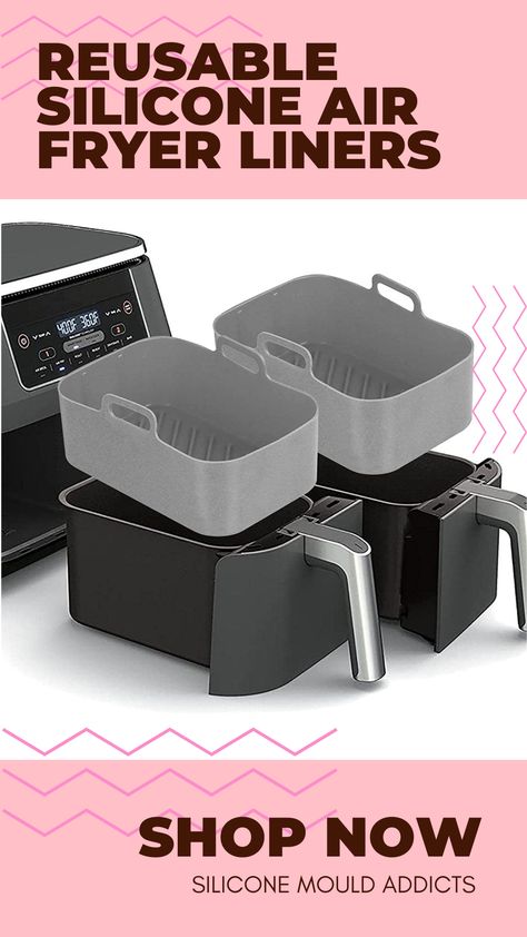 REUSABLE, EASY CLEAN SILICONE AIR FRYER LINERS

The air fryer liner is a huge game-changer for your kitchen! No more stress to clean your basket; also protect your air fryer basket from wearing and tearing. Saving your time and energy. Gourmia Air Fryer, Cleaning Oven Glass, Distilling Equipment, Ninja Air Fryer, Cleaning Oven, Air Fryer Liners, Air Fryer Oven Recipes, Interesting Products, Fun Baking