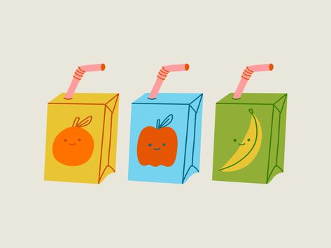 Cute Juice Box Drawing, Juice Illustration Design, Juice Box Tattoo Simple, Juice Box Sticker, Juice Box Art, Juicebox Drawing, Juice Box Aesthetic, Box Illustration Design, Juice Box Illustration