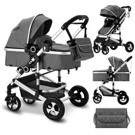 Bassinet Stroller, Car Seat Stroller Combo, Newborn Bassinet, Folding Stroller, Newborn Stroller, Convertible Stroller, Lightweight Stroller, Large Storage Baskets, Car Seat Stroller