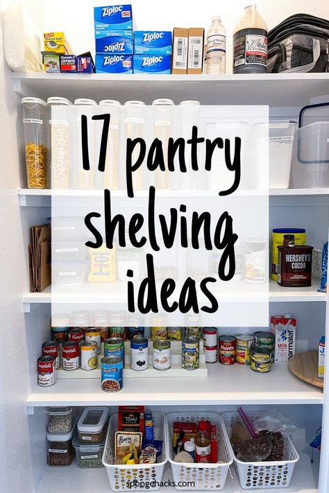 Small Space Pantry Organization, Small Kitchen Pantry Closet Organization Ideas, Small Kitchen Pantry Remodel, Small Reach In Pantry Organization, Best Pantry Shelving, Kitchen Closet Makeover, Farmhouse Small Pantry, Shelves For Pantry Closet, Add Shelves To Pantry