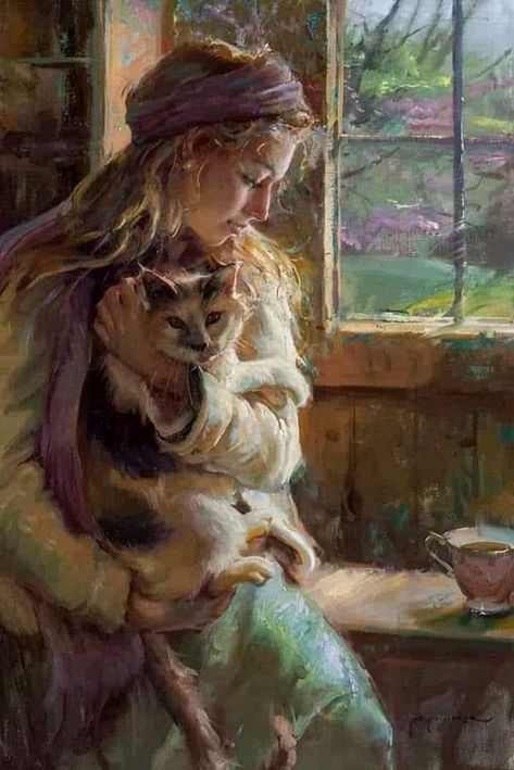 Daniel F Gerhartz, Daniel Gerhartz, Adolphe Bouguereau, William Adolphe, Decoupage Papers, Cat Paintings, Beautiful Painting, Fairytale Art, Romantic Art