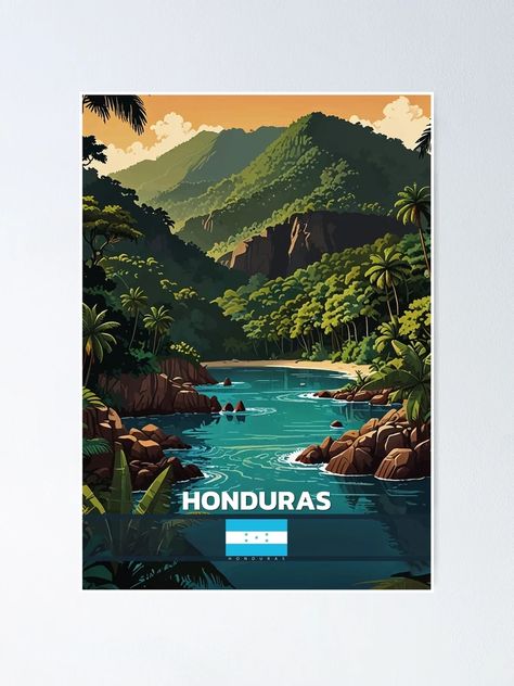 "Honduras Travel " Poster for Sale by Thistle-TShop | Redbubble Honduras Travel, Honduras, Sale Poster, Travel Posters, Wonder, Travel