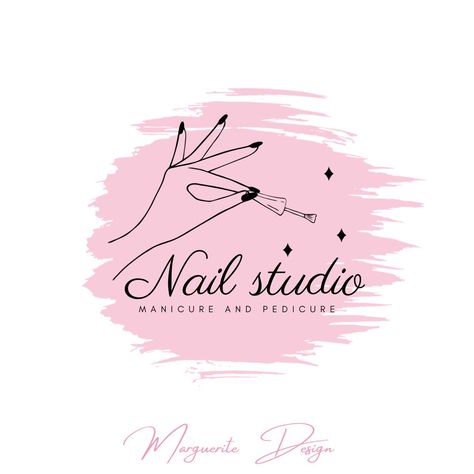 Logo Nails Salon, Nail Studio Logo, Makeup Clipart, Simple Nail Art, New Nail Art Design, Nail Salon Decor, Beauty Boost, Nail Art Studio, Nail Logo