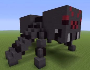 Spider Statue Minecraft, Minecraft Insect Build, Minecraft Spider Build, Spider Minecraft, Minecraft Halloween Ideas, Minecraft Spider, Minecraft Halloween, Minecraft Statues, Minecraft Theme