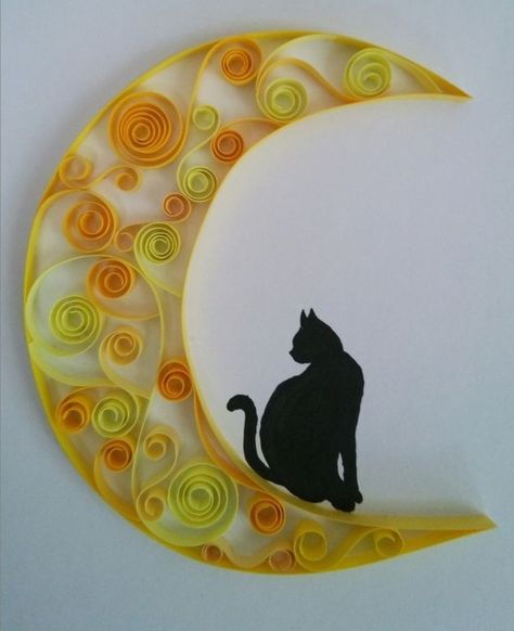 Quilling Animals, Paper Quilling Flowers, Paper Quilling Cards, Quilling Work, Paper Quilling Patterns, Quilling Christmas, Quilled Creations, Quilling Craft, Paper Moon