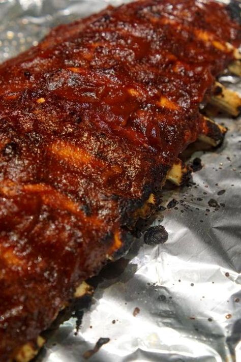 Oven Baked Baby Back Ribs - easy and delicious every time | afoodloverskitchen.com | #babybackribs #ribs #bbqribs Baking Baby Back Ribs In Oven, Best Pork Ribs In The Oven, How To Cook Ribs In The Oven Easy, Rubs For Baby Back Ribs, Oven Baked Ribs In Foil How To Cook, Oven Baby Back Ribs Recipes, Spareribs In Oven, Baby Back Ribs In Oven Fall Off The Bone, Oven Baked Ribs In Foil