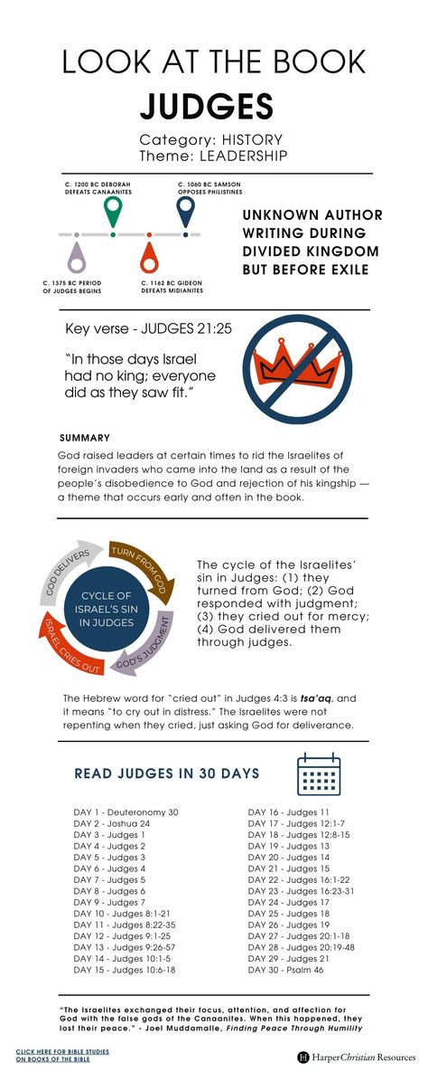 Look at the Book: Judges [Infographic]  | Bible Gateway News & Knowledge Job Bible Study, Bible Study Sheets, Bible Infographics, Study Facts, Job Bible, The Book Of Judges, Book Of Judges, Bible Verse Vinyl, Bible Chapters