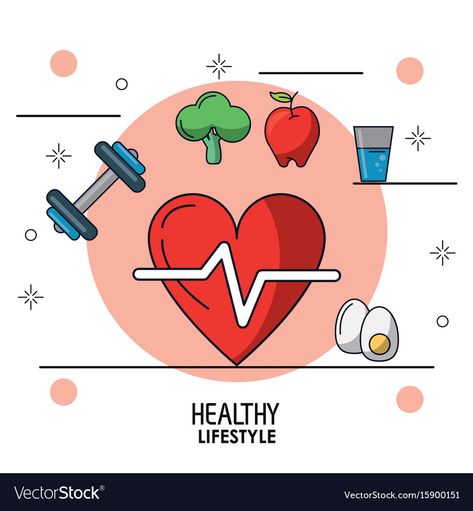 Health Drawing, Healthy Vegetarian Dinner, Heart Poster, Fruit Water, Poster Drawing, Health Logo, Book Drawing, Color Pencil Drawing, Training Plan