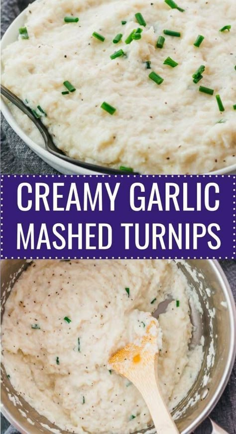 Instant Pot Turnip Mash, Turnip And Potato Recipes, Turnip Recipes Mashed, Turnip Mashed Potatoes, Keto Turnip Recipes, Recipes For Turnips, Turnips Recipe Southern Style, Keto Turnips, Mashed Potato Substitute