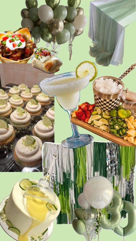 A mood board to send your friends for a Margarita themed birthday party! Margarita Birthday, Margarita Party, Birthday Aesthetic, 33rd Birthday, 24th Birthday, 23rd Birthday, Birthday Party 21, Themed Birthday Party, 21st Birthday