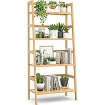 Bamboo Bookshelf, Bamboo Ladders, Open Bookshelves, Ladder Bookshelf, Shelf Bathroom, Support Plante, Bathroom Storage Shelves, Living Room Balcony, Open Bookcase