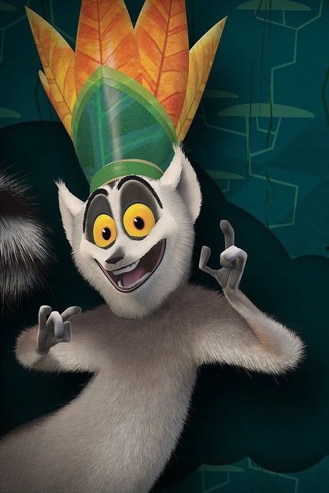 KING JULIAN  I LIKE TO MOVE IT MOVE IT MOVE IT Rei Julian, King Julian Madagascar, Julian Madagascar, Madagascar Movie Characters, Iphone Wallpaper Disney, Madagascar Party, King Julian, Wallpapers Disney, Madagascar Movie