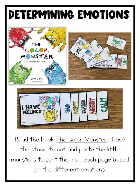 Emotional Recognition Activities, Kindergarten Emotions Activities, Sel Kindergarten Activities, The Color Monster Activities Preschool, Emotions Kindergarten, Preschool Social Emotional, Classroom Sel, Kindergarten Apples, Feelings Activities Preschool