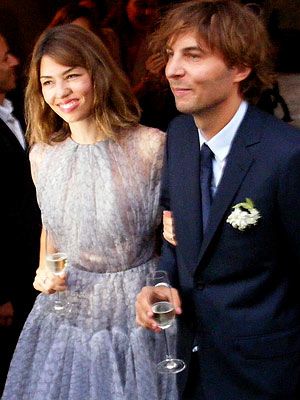 Sofia Coppola & Thomas Mars on their Wedding Day 8.27.2011 in Italy~Dress by Azzedine Alaia...love the lavender color! Congrats to them Thomas Mars, Sophia Coppola, Celebrity Brides, Celebrity Wedding Photos, Alaia Dress, Celebrity Wedding Dresses, Azzedine Alaia, Lavender Dresses, Famous Couples