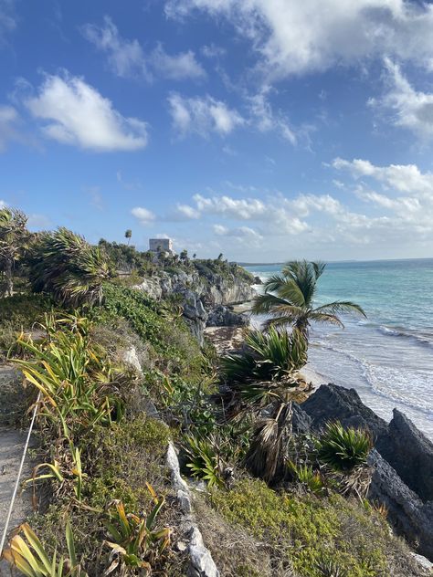 Ancient Ruins of Tulum #seemexico #travel Tulum Aesthetic, Tulum Mexico, Ancient Ruins, Tulum, Pyramid, Quotes, Travel, Quick Saves, Mexico