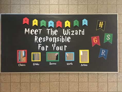 Twilight Bulletin Board, Ravenclaw Classroom, Harry Potter Classroom Decorations, Harry Potter Bulletin Board, Harry Potter Classroom Theme, Halloween Door Decorations Classroom, Taboo Cards, Harry Potter Library, Classroom Bulletin Boards Elementary