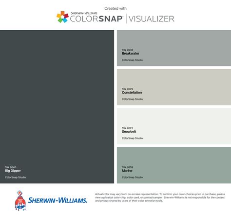 Sw Big Dipper Paint, Sw Big Dipper, Big Dipper Sherwin Williams, Sherwin Williams Big Dipper, Painting Tricks, Kids Living Rooms, Exterior House Color, Big Dipper, Paint Color Palettes