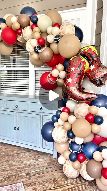 MINGLE 30A | While we’re on the subject of the Wild West and horse racing this week we wanted to share Judds First Rodeo! Our favorite part of this ... | Instagram Rodeo Themed Balloon Arch, Rodeo Party Ideas, Cowboy Carter, Rodeo Party, Rodeo Birthday, First Rodeo, Bull Riding, The Wild West, The Subject