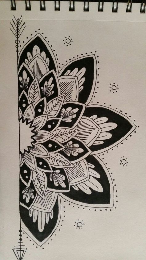 Pola Stensil, Tato Mandala, Easy Drawing Step By Step, Tattoos Infinity, Easy Mandala Drawing, Mandala Doodle, Drawing Step By Step, Mandala Art Therapy, Tattoos Geometric