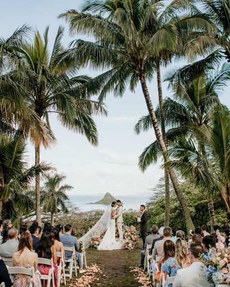 Couple: Tammy & Moonyoung⁠ ⁠ 📍Kaneohe, Hawaii⁠ ⁠ What we love about this wedding: not sure we could even dream of a more gorgeous backdrop??, the sunset-inspired color palette, the bride’s feather + sparkle reception dress⁠ ⁠ Where you can see more: hit the link in our bio to see the full blog post⁠ ⁠ Who made it happen? Hawaii-based #junebugvendor @derekwongphotography with help from this talented vendor team: ⁠ ⁠ photography by @derekwongphotography⁠ event planning by @fredandkateevents⁠ ve... Hawaii Wedding Venues, Kaneohe Hawaii, Vintage Hawaii Photography, Wedding Venues Hawaii, Hawaii Destination Wedding, Tropical Beauty, Team Photography, Hawaii Elopement, Dream Destination Wedding