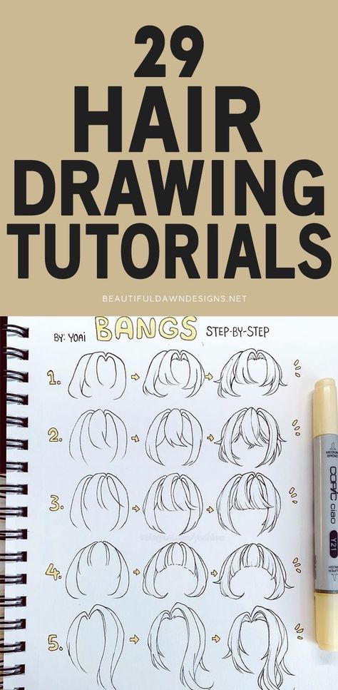 Manga Hair Step By Step, Cartoon Bangs Hair, Bangs Step By Step Drawing, Hair Sketch Step By Step, Bangs Drawing Anime, How To Draw A Person In Anime Style, How To Draw Hair For Beginners Easy, How To Draw Curtain Bangs Step By Step, How To Draw Hair Front View