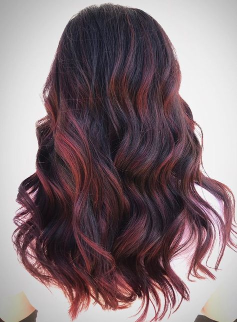 50 New Red Hair Ideas & Red Color Trends for 2020 - Hair Adviser Wine Color Hair, Pinkish Brown Hair, Wine Highlights, Ruby Red Hair, Light Red Hair, Light Auburn Hair, Wine Hair Color, Red Copper Hair Color, Red Hair Looks