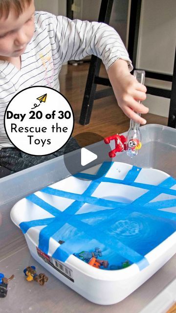 Susie Allison, M. Ed | Busy Toddler on Instagram: "Day 20 of 30 😱 ⠀⠀⠀⠀⠀⠀⠀⠀⠀ Let’s rescue the toys!! ⠀⠀⠀⠀⠀⠀⠀⠀⠀ You can use any toys you have for this, any kid-sized tongs (these come from the dollar store), any bin, and I recommend painter’s tape because it’s easy to see. ⠀⠀⠀⠀⠀⠀⠀⠀⠀ WHY THIS WORKS: Kids love having a job & this is a fun challenge to rescue a favorite toy. It also gets kids interacting with a toy & that can jump start play. Setting up this activity might end in your child playing quietly with their rescued toys 😉 What a dream!! ⠀⠀⠀⠀⠀⠀⠀⠀⠀  ✨Thank you so much for following along with my series: 30 easy activities in 30 days. Hard to believe we’ve made it to day 20!! Remember to look back at previous days - some of our favorites ❤️ and thanks for all the tags & mentions as you Toy Rescue Activity, Games For Toddlers, Easy Activities, Simple Game, Busy Toddler, Educational Games, Toddler Learning, Fun Challenges, Toddler Meals