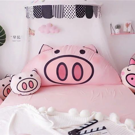 Pig Pillow, Pink Bed, Cuddle Pillow, Cute Piglets, Bed Cushion, Pig Decor, Mini Pigs, Pig Art