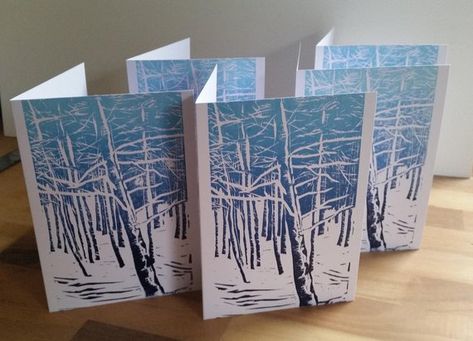 Linoleum Printmaking, Print Christmas Card, Linoleum Print, Winter Woods, Winter Berries, Linocut Printmaking, Lino Art, Lino Prints, Card Inspo